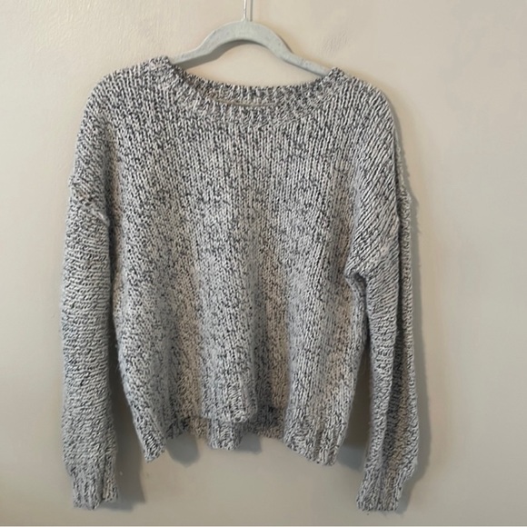 J. Crew Marled Drop-Shoulder Cotton/Wool/Alpaca Blend Sweater - Picture 1 of 4